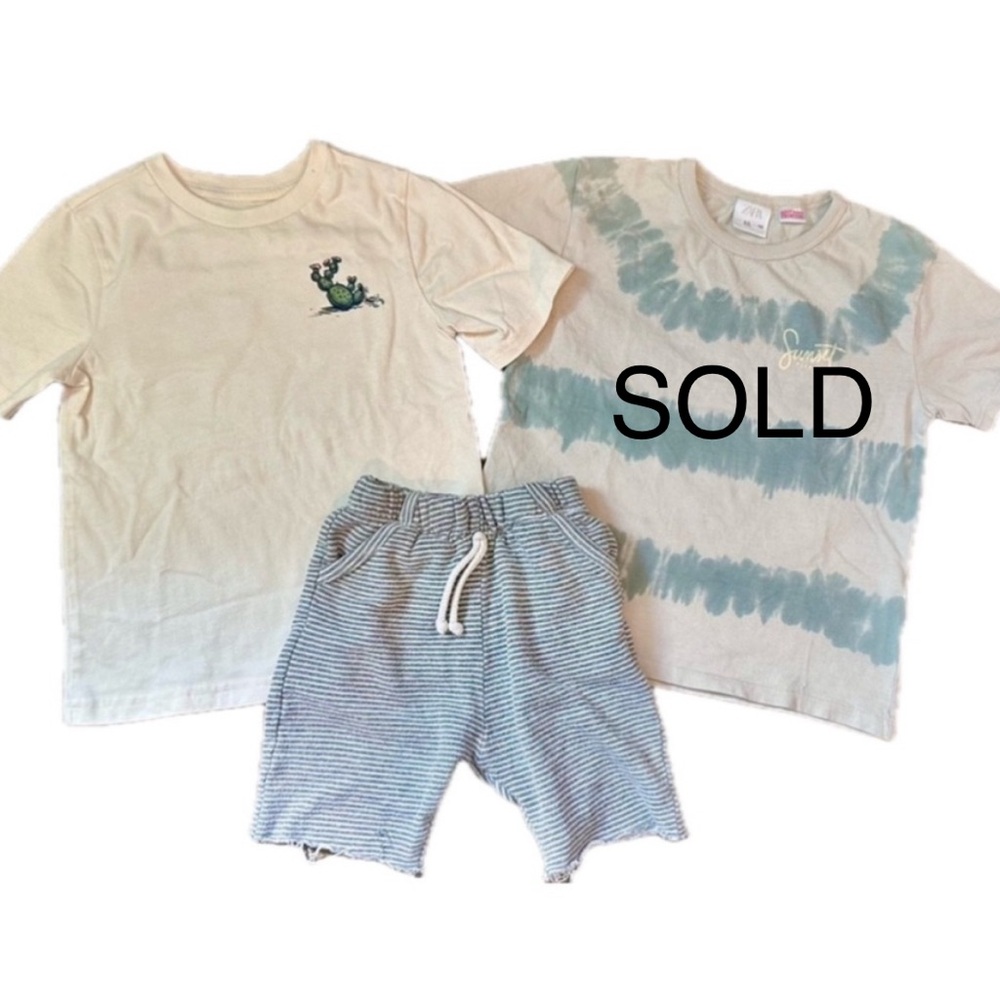 Boys Gus + Steel shorts and Zara shirt bundle 5/6